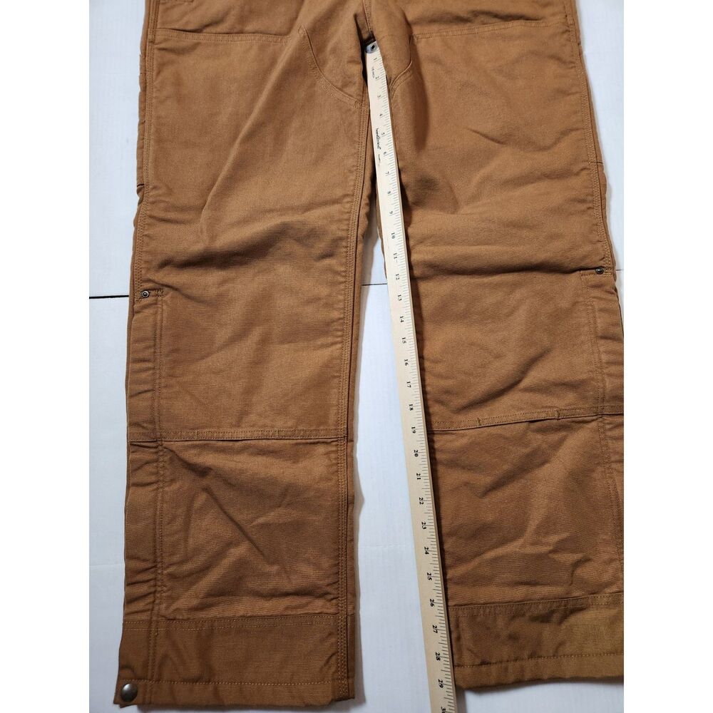 Carhartt Women’s Brown Insulated Bib Overalls Large Relaxed Fit - Picture 9 of 9